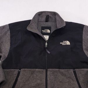 The North Face Casual Long Sleeve Zip Up Jacket Youth Boys Size M Black Gray